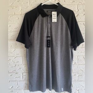 Alfani Men's Polo Shirt in Black and Gray Size Large
